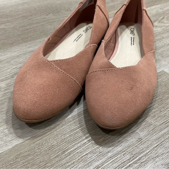 TOMS Jutti Neat Pink Suede Ballet Flats - Picture 2 of 11